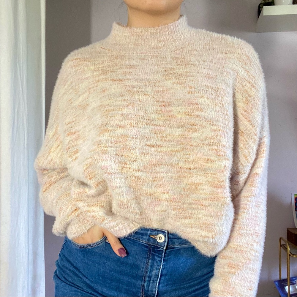 Fuzzy multicolored sweater